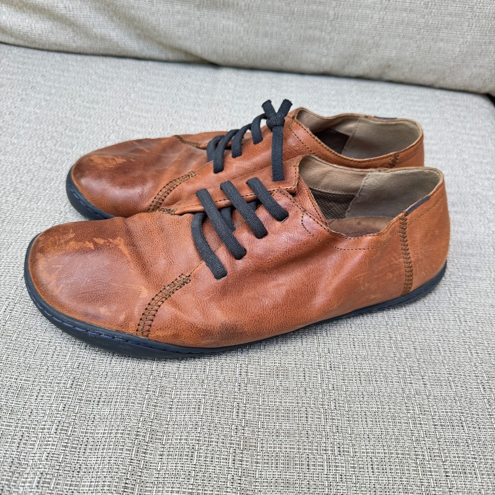 Camper Peu Cami Sneaker Mens US 9.5 EU 43 Brown Leather Barefoot Walking Shoes